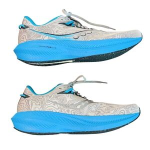 Saucony Men Triumph 21 Running Shoes Size 12 Grey Blue PWRRUN+ Trainer S20881-60